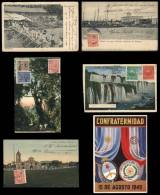 1904 To 1945: 6 Beautiful Postcards, Posted Or With Stamps Affixed, Good Views, VF Quality, Rare Group! - Paraguay