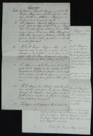 VERY RARE DOCUMENTS: 2 Documents Or Drafts Of Documents Of The Year 1871 Between The Nacional Telegraph Company (of... - Peru