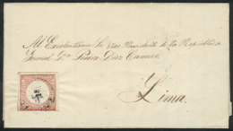 Entire Letter Sent From Arequipa To Lima On 22/NO/1865 To Pedro Diez Canceco (President Of The Republic), Franked... - Pérou