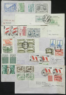 20 Covers Sent To Argentina (almost All Of The 1950s), Most Airmail And Many Registered. With Some Nice Postages,... - Perú