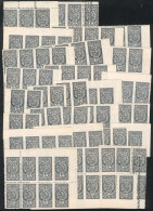 Consular Service 10S., Lot Of 28 Pairs, Strips Or Blocks, ALL With Important Perforation Varieties: Imperforate,... - Peru