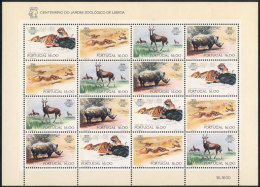 Yvert 1597/99, 1984 Lisboa Zoo, Animals, Minisheet With 4 Sets, MNH, Excellent! - Other & Unclassified