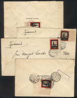 4 Covers Sent To Germany In 1924, All Franked With Sc.268 (20k.), Fine To VF Quality, Interesting Lot! - Altri & Non Classificati