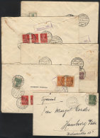 5 Covers Sent To Germany In 1924, All With Postages Of 20k. With Different Stamp Combinations Of Sc.250/257, Fine... - Otros & Sin Clasificación