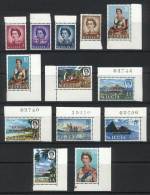 Sc.215/225 + 1c. And $2.50 With The Same Overprint, 1967 Complete Set Of 13 Unmounted Values, Excellent Quality! - Ste Lucie (...-1978)