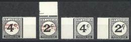 Sc.J11/12, 1965 Set Of 2 Values + The Same Set With Red "Satatehood 1st Mar. '67" Overprint, Never Hinged,... - St.Lucia (...-1978)