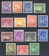 Sc.157/171, 1952 Animals, Fish, Maps Etc., Complete Set Of 15 Values, Very Fine Quality, Catalog Value US$87.75 - Seychelles (...-1976)