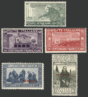 Sc.78/82, 1926 Saint Francis Of Assisi, Cmpl. Set Of 5 Values, MNH, VF Quality! - Somalië