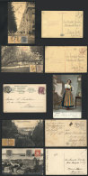 5 Postcards Sent To Argentina Between 1918 And 1931, Interesting Postages And Postal Marks! - Autres & Non Classés