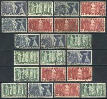 Scott 244/246 X7 Used Sets, VF Quality, Catalog Value US$300+ - Other & Unclassified