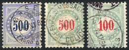3 Old Postage Due Stamps Of High Face Value, Minor Defects, High Catalog Value, Good Opportunity! - Other & Unclassified