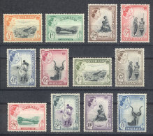 Sc.55/66, 1956 Animals, Typical Costumes And Landscapes, Complete Set Of 12 Values, Very Fine Quality, Catalog... - Swaziland (...-1967)