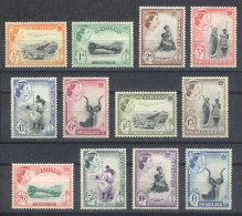 Sc.55/66, 1956 Animals, Typical Costumes And Landscapes, Complete Set Of 12 Values, Very Fine Quality, Catalog... - Swasiland (...-1967)