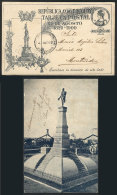 2c. Postal Card Used In 1900, With View Of Monument To Artigas In San José Printed On Back, VF, Rare! - Uruguay