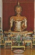 Golden Buddha Of Sukhothai Era. Wat Trai Mit,  Bangkok Thailand.  S-3236 - Buddhism