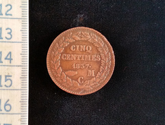 Monnaie Honoré V De Monaco,  5 Centimes 1837 C - Charles III.