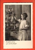 IBK-13 Fillette Devant Arbre De Noël.  Cachet 1936 - Autres & Non Classés