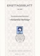 BRD / First Day Sheet (1981/26) 5300 Bonn 1: Antarctic Treaty 1961-1981 - Trattato Antartico