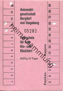 Schweiz - Automobilgesellschaft Burgdorf Und Umgebung - Fahrschein - Europe