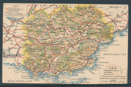 Carte Géographique Du Var - Edition Quantin - Carte Geografiche