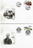 Czech Republic - 2015 - Historical Vehicles - Tram T3 And Steamer Primator Dittrich - FDC (first Day Covers) Set - FDC