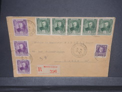 MONACO - Enveloppe En Recommandé En 1937 Pour La France , Affranchissement Plaisant - L 7377 - Storia Postale