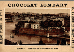 Chromos     BAYONNE CONFLUENT DE L ADOIUR ET DE LA NIVE - Lombart