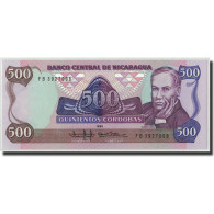 Billet, Nicaragua, 500 Cordobas, 1985 (1988), KM:155, NEUF - Nicaragua