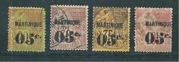 France Colonies Martinique Timbre De 1888/91  N°11 A 14 Oblitérés  Cote 135&euro; - Gebruikt
