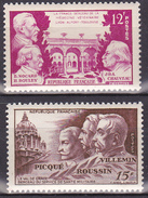 Série De 2 T.-P. Neufs**  Docteurs Nocard, Bouley Chauveau, Picqué, Roussin, Villemin - N° 897-898 (Yvert) - France 1951 - Unused Stamps