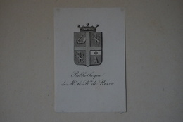 Ex-libris Héraldique Français  XIXème - Baron De NERVO - Bookplates