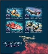 Centrafrica 2013, Special Transport, Police Moto, Plane, Canadair, 4val In BF IMPERFORATED - Police - Gendarmerie