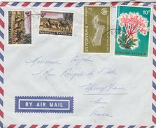 Rwanda Lettre Cachet RUHENGERI - Fleurs Animaux Siège OMS - Used Stamps