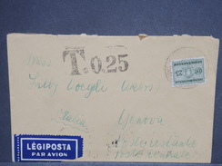 ITALIE - Taxe De Génova Sur Enveloppe De Hongrie En 1939 , Affranchissement Au Verso - L 7412 - Segnatasse