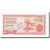 Billet, Burundi, 20 Francs, 2007-11-01, KM:27d, NEUF - Burundi