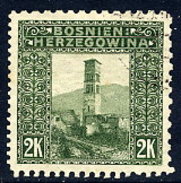 BOSNIA & HERZEGOVINA 1906 Landscape 2 Kr Perforated 9¼:9¼:10½:12½  Used.  SG 200M Cat £150 - Bosnie-Herzegovine