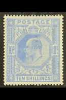 1902 10s Ultramarine DLR Printing, SG 265, Lightly Hinged Mint. A Beauty. For More Images, Please Visit... - Unclassified