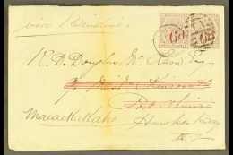 1883 6D ON 6D LILAC PAIR ON ENVELOPE TO NEW ZEALAND (Jan 12th) 6d On 6d Lilac, SG 162, Tied By London "TA/4"... - Autres & Non Classés