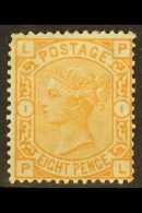 1873-80 8d Orange, Wmk Garter, SG 156, Good Mint, Cat.£1850. For More Images, Please Visit... - Sonstige & Ohne Zuordnung