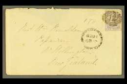 1857 6D FRANKING TO NEW ZEALAND (Nov) Envelope Bearing 6d Lilac, SG 70, Tied By London "12" Cancel, Addressed To... - Otros & Sin Clasificación