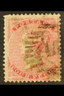 1855-7 4d Carmine, On WHITE PAPER, Wmk Small Garter, SG 62b, Good Used, Couple Of Clipped Perfs At Corner,... - Autres & Non Classés