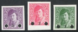 1919 ISSUES FOR BOSNIA AND HERZEGOVINA 2h Surcharges On Imperf Newspaper "Bosnian Girl" Stamps - The Complete Set... - Autres & Non Classés