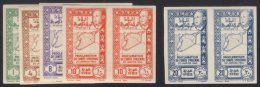 1944 IMPERF PAIRS Proclamation Complete Postage Set As Horizontal IMPERF PAIRS, Maury 283/287, Superb Never Hinged... - Syrien