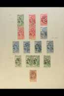 1900-1960 USED COLLECTION On Leaves, Inc 1900 UPU To 25c (x13) With Plates, 1907 Helvetia Set, 1908 40c... - Other & Unclassified
