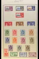 1935 - 1947 "SPECIMEN" ISSUES Complete Mint Selection For The Period Stuck Onto A Card UPU Agency Page, Includes... - Swaziland (...-1967)