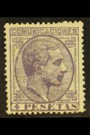 1878 4p Dull Violet, Alfonso XII, Superb Mint Og. Lovely Well Centered Stamp. For More Images, Please Visit... - Other & Unclassified