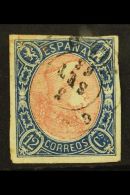 1865 12c Rose And Blue, Variety "Frame Inverted", SG 82a, Tiny Corner Crease Top Right Otherwise Superb... - Other & Unclassified