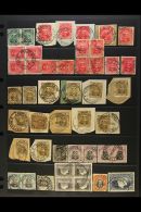POSTMARKS ACCUMULATION OF ITEMS Incl. KGV Admirals With Mostly 1d & 1½d Values, Number On Piece Plus... - Rhodesia Del Sud (...-1964)