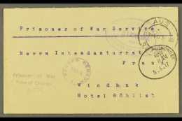 1917 (31 May) Stampless Env Endorsed On Reverse By "Oberleutnant Von Lossnitzer / Camp Aus / Date" From Aus Camp... - Africa Del Sud-Ovest (1923-1990)
