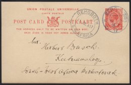 1917 (10 Jul) 1d Union Postal Card To Keetmanshoop With Fine "BERGLANDS" Cds Postmark, Putzel Type B1 Oc (showing... - Zuidwest-Afrika (1923-1990)